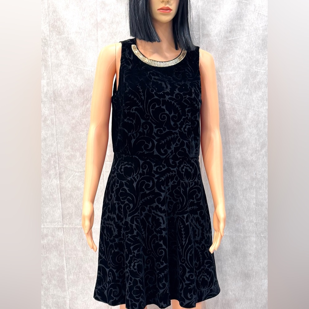 Black Velvety Dress- Size 6 -New w/Tags